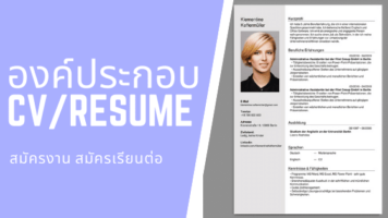 องค์ประกอบของ CV/Resume