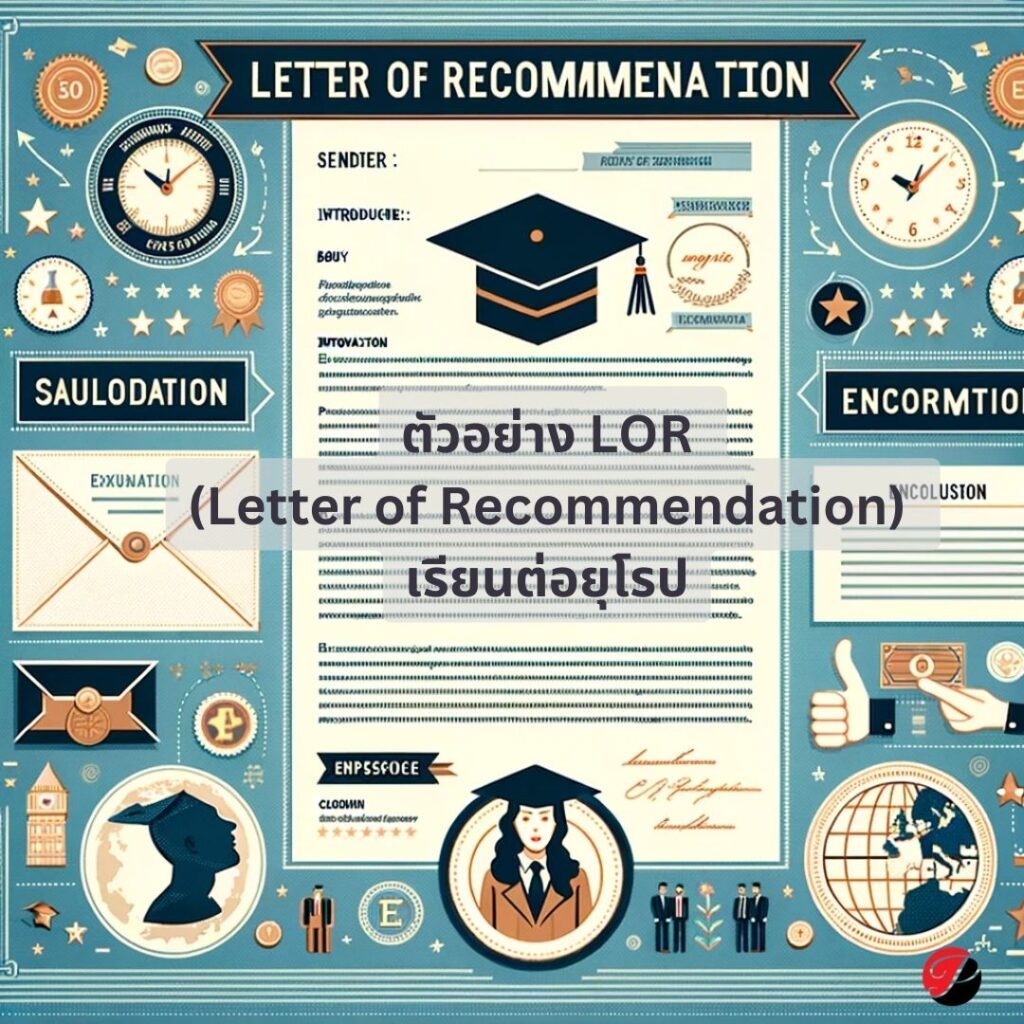ตัวอย่าง LOR (Letter of Recommendation) สำหรับสมัครเรียนต่อยุโรป